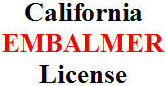 study guide for California Embalmer License test